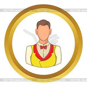 Croupier icon - vector clipart