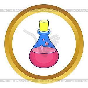 Flask of oil icon - vector image