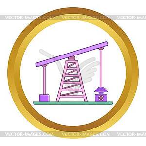 Oil rig icon - vector clipart