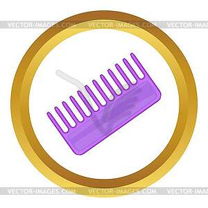 Toothed comb icon - vector clipart