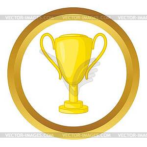Winner trophy cup icon - color vector clipart