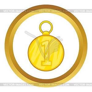 First position cold medal icon - vector clipart / vector image