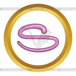 Roundworm icon - vector clip art