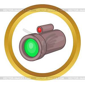 Sniper rifle telescope icon - vector clipart