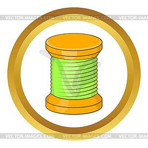 Wooden coil icon - color vector clipart