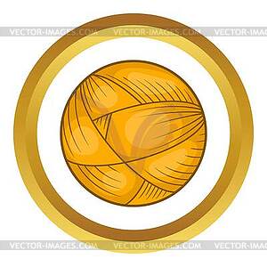 Ball of wool yarn for knitting icon - vector image
