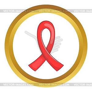 AIDS awareness ribbon icon - vector clip art