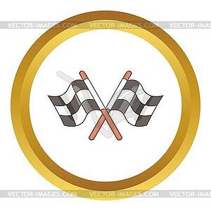 Racing flags icon - vector clip art