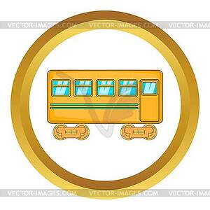 Rail car icon - color vector clipart