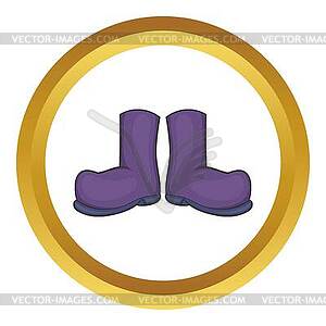 Rubber boots icon - vector clip art