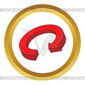 Red arrow recycling icon - vector clip art
