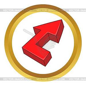 Red arrow icon - vector image