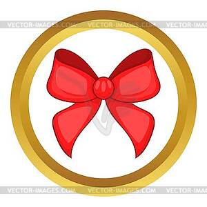 Red bow icon - vector image