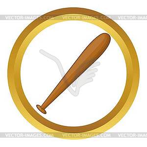 Baseball crossed bat icon - vector clipart