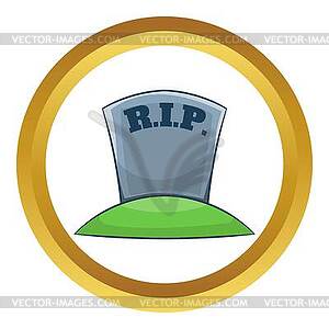 RIP on grave icon - vector image