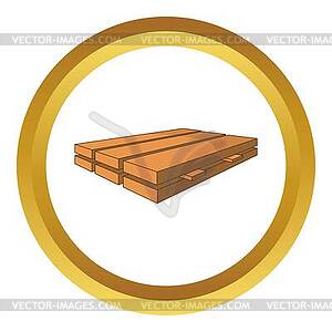 Wood boards icon - vector clipart