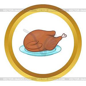 Thanksgiving turkey icon - vector clipart