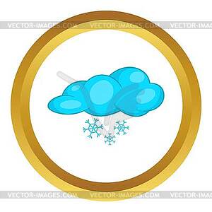 Snow and cloud icon - color vector clipart