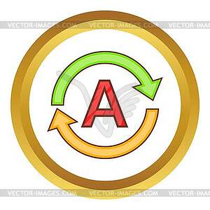 Translation language icon - vector clip art