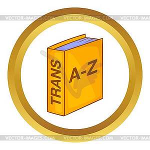 Translation book icon - vector clipart