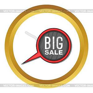 Big sale sign icon - vector image