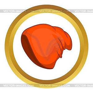 Winter snowboard cap icon - vector clipart