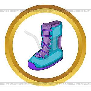 Boot for snowboarding icon - vector clipart