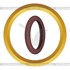 Bicycle wheel tire icon - vector clipart / vector image