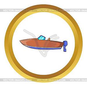 Motor boat icon - vector clipart / vector image