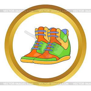 Womens autumn sneakers icon - vector clip art