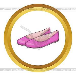 Womens flat shoes icon - vector clipart