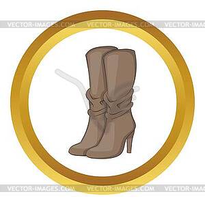 Womens boots high heel icon - vector clipart