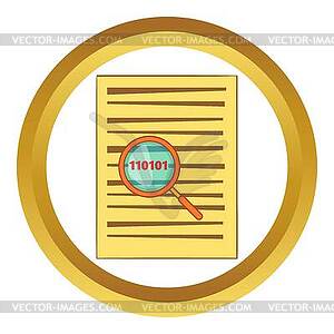 Virus searching icon - vector EPS clipart