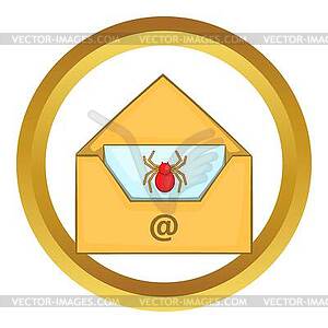 Infected email icon - royalty-free vector image