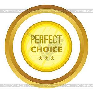 Perfect choice label icon - vector clip art