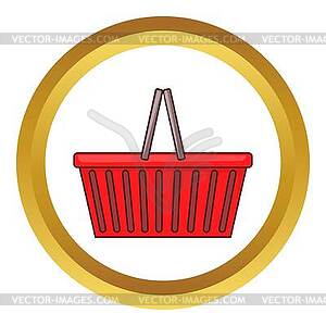 Shopping basket icon - vector image