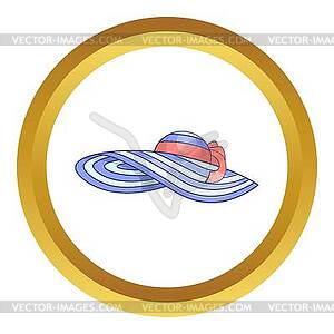 Beach hat icon - vector clipart