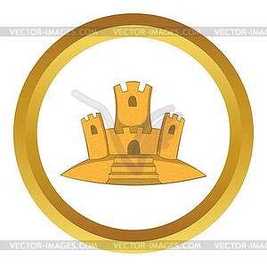 Sand castle icon - vector image