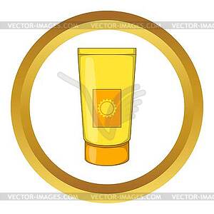 Sun lotion icon - stock vector clipart