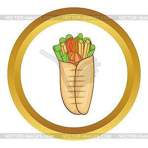 Shawarma icon - vector clip art
