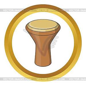 Darbuka musical instrument icon - vector image