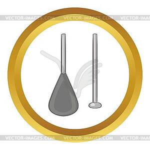 Aluminium folding paddle icon - vector image