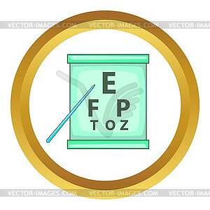 Eye test icon - vector clipart