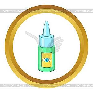 Eye drops bottle icon - vector image