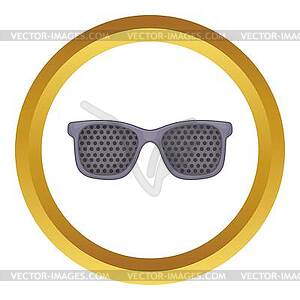 Perforating glasses icon - vector clipart