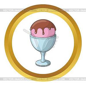 Ice cream ball icon - vector clipart