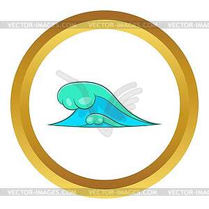 Big sea waves icon - vector clipart