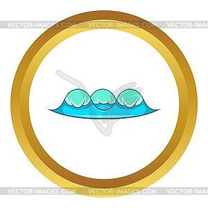 Wave with foam icon - royalty-free vector image