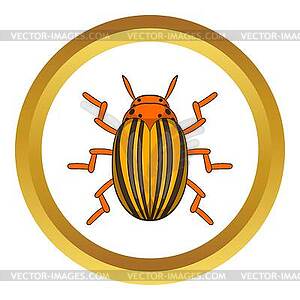 Colorado potato beetle icon - vector image