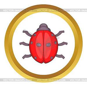 Ladybug icon - vector image